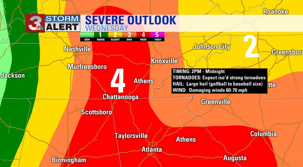 Severe storms & snow possible on the same day!