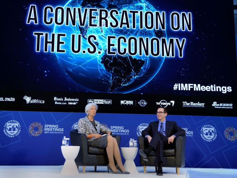 Treasury Secretary Mnuchin and IMF MD Lagarde discuss US economy in Washington