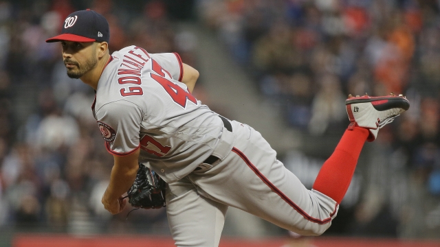 Gonzalez gets 1st win since April as Nats beat Giants 6-3