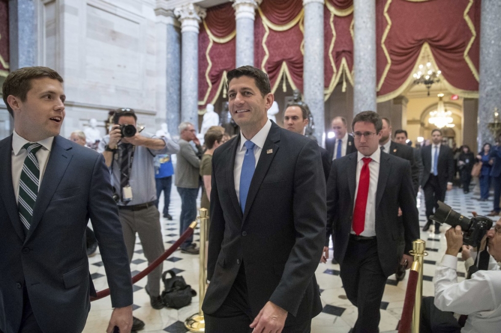 Paul Ryan after the Republican health care bill passed in the House — AP