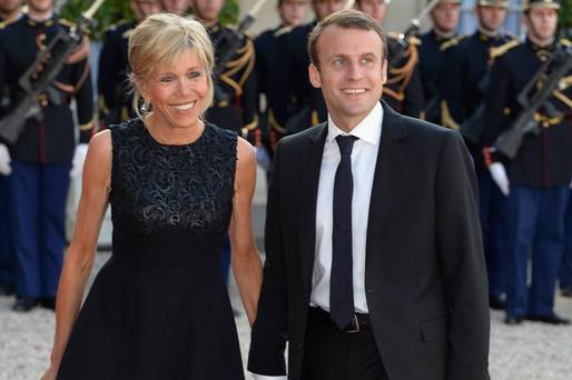 That certain je ne sais quoi Brigitte Trogneux with her husband Emmanuel Macron on the red carpet