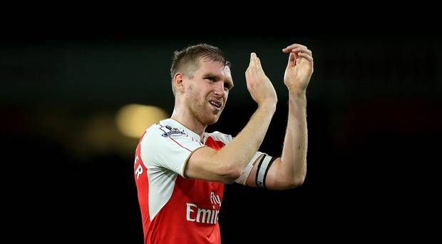 Arsenal's Per Mertesacker had been out with knee problems