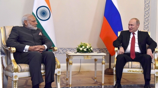 Narendra Modi and Vladimir Putin