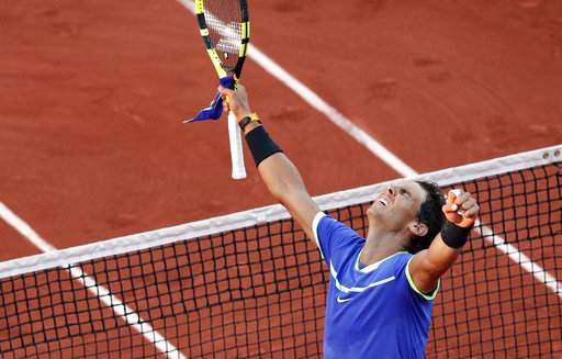 9-time champ Nadal faces Wawrinka in French Open men's final