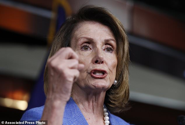 House Minority Leader Nancy Pelosi of Calif. speaks to reporters during a news conference on Capitol Hill in Washington Thursday