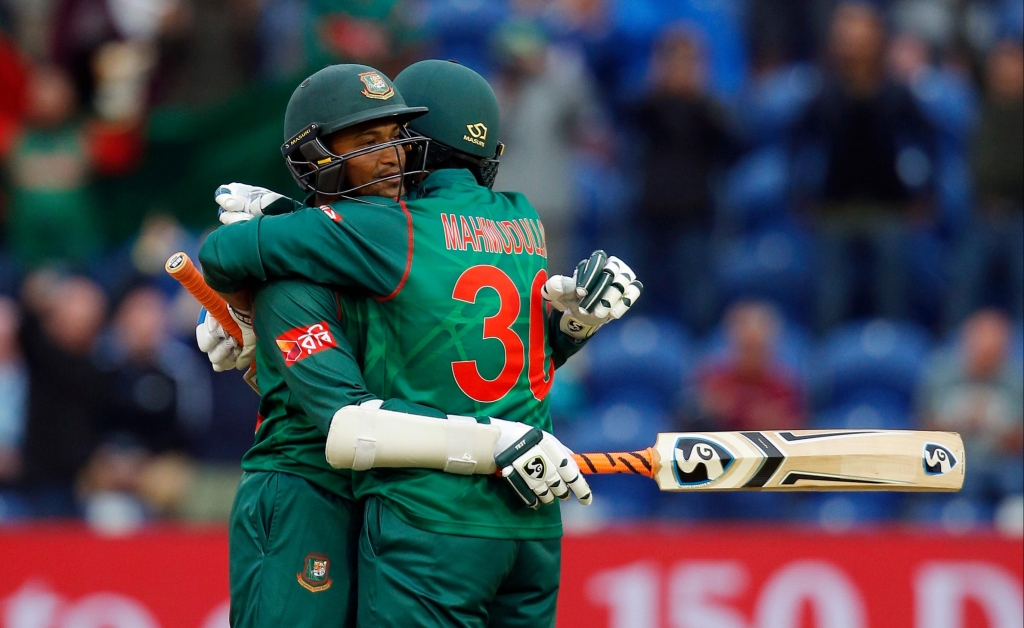 Shakib left and Mahmudullah stunned New Zealand with a partnership of 224ANDREW COULDRIDGE  REUTERS