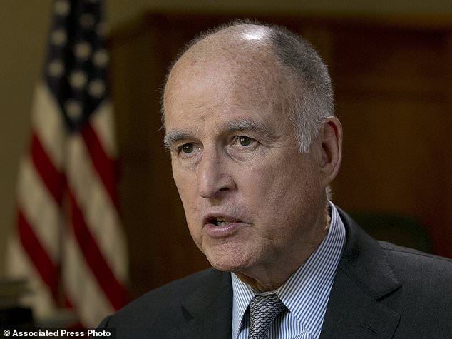 California Gov. Jerry Brown discusses his upcoming trip to China during an interview with The Associated Press Wednesday