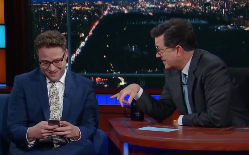 Watch Seth Rogen And Stephen Colbert Invite Donald Trump Jr. To A Smoke Sesh