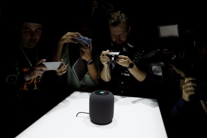 Apple unveils smart home speaker Home Pod at the WDC 2017.				Reuters