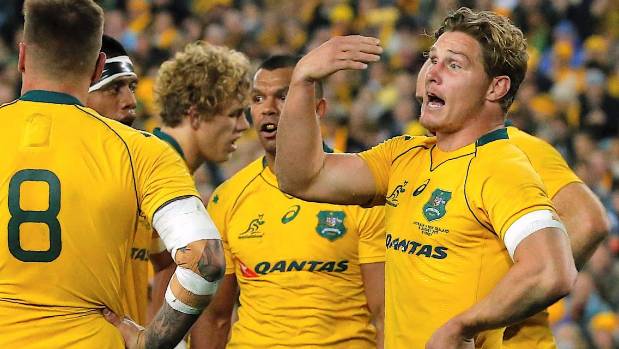 Wallabies captain Michael Hooper lays down the law to his players during their disappointing Bledisloe Cup opener