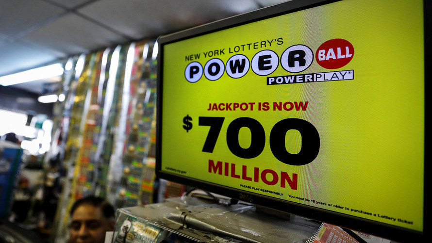 Reuters     
       A screen displays the value of the Powerball jackpot at a store in New York City on Tuesday