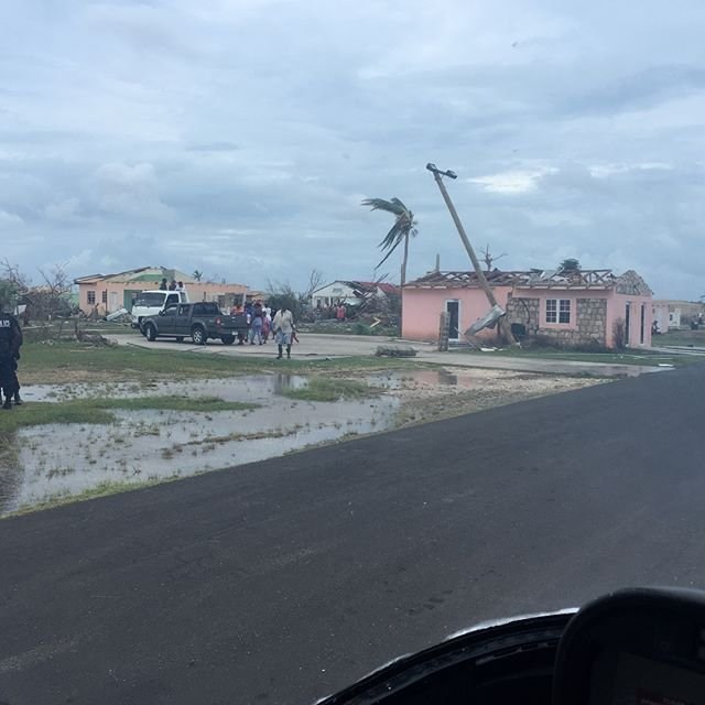 Damage is seen here after Hurricane Irma slammed the Caribbean island of Barbuda