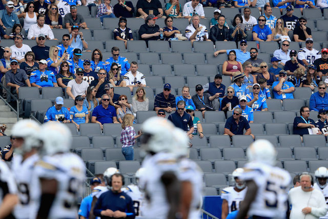 Empty seats at Stub Hub on Sunday