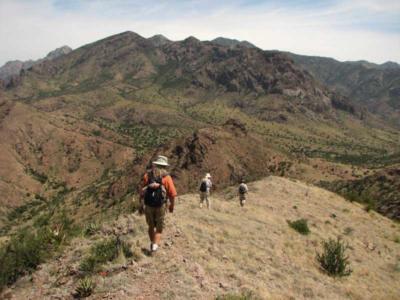 Hikers explore the Organ Mountains near Las Cruces