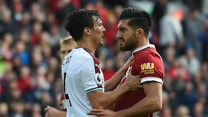 Jack Cork and Emre Can have a disagreement.            
    
              
     
     
           Show Grid