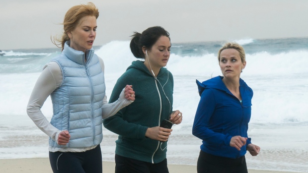 Nicole Kidman left Shailene Woodley and Reese Witherspoon star in the Emmy-nominated Canadian-directed miniseries Big Little Lies