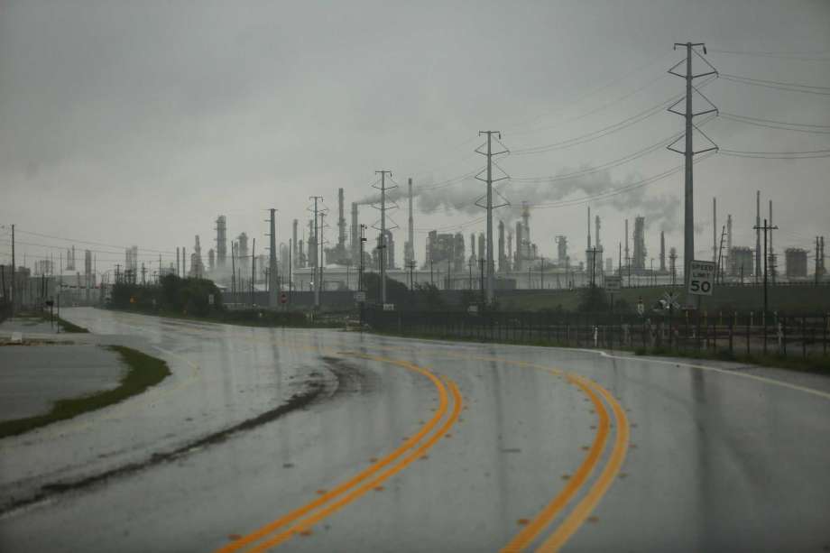 The Valero Energy Corp. oil refinery stands after Hurricane Harvey in Texas City on Aug. 29. Oil climbed as much as 3.6 percent in New York. Refiners including Valero Energy Corp. and Citgo Petroleum Corp. worked to get Texas plants back on track while E