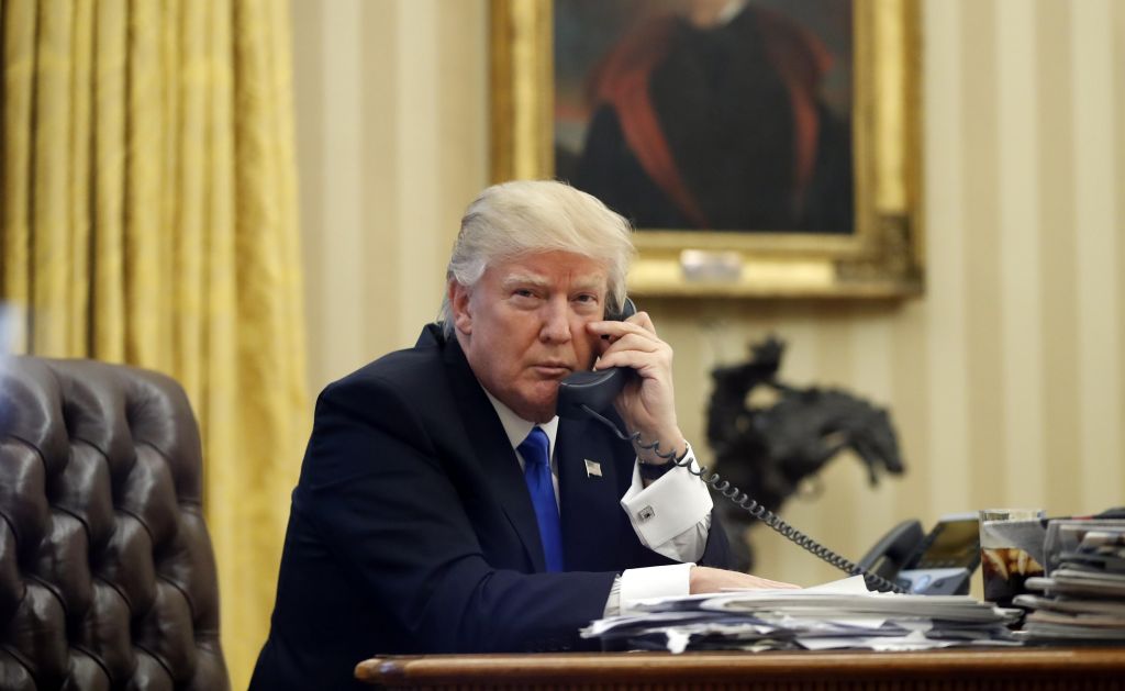 Trump in an earlier phone call to Malcolm Turnbull