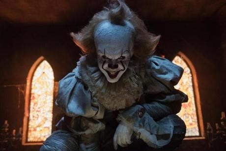 Bill Skarsgård as Pennywise in “It.”