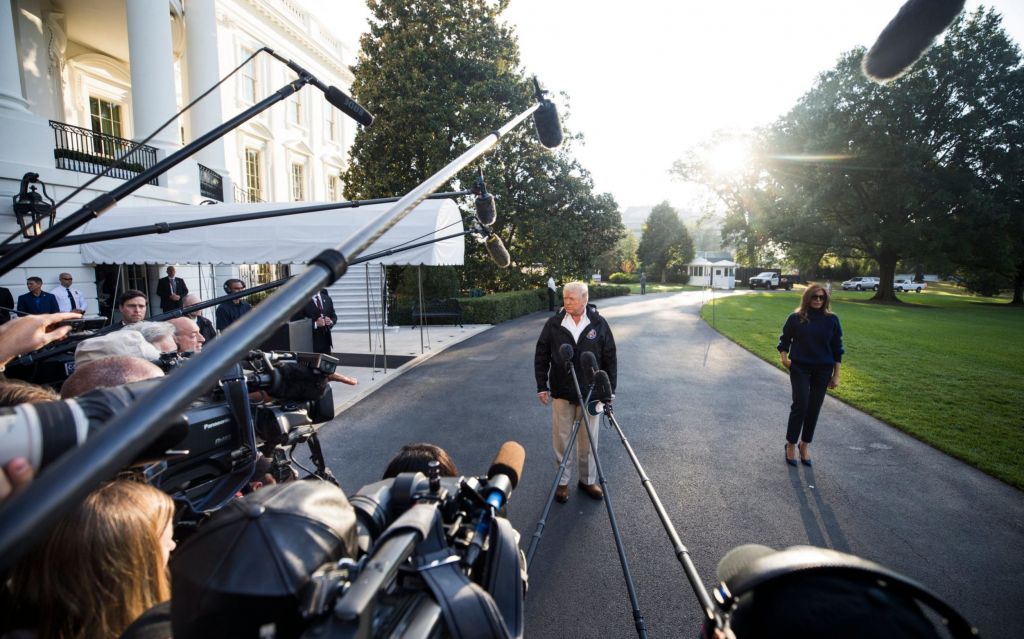 Donald Trump answers questions before leaving for Puerto Rico
Credit
EPA