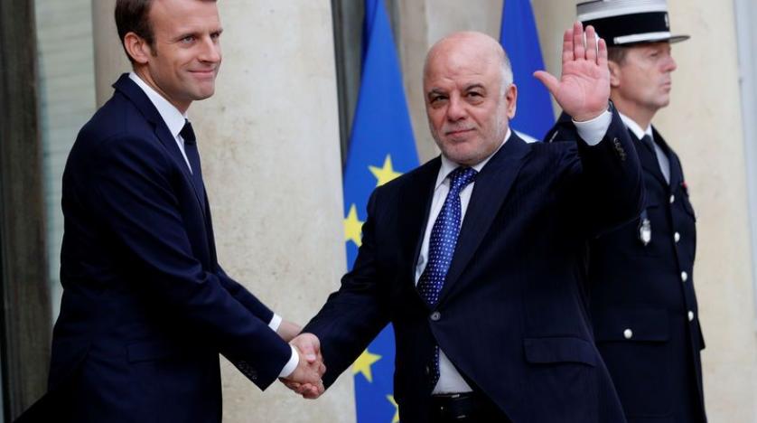 Macron and al Abadi at the Elysee on Thursday REUTERS  Philippe Wojazer