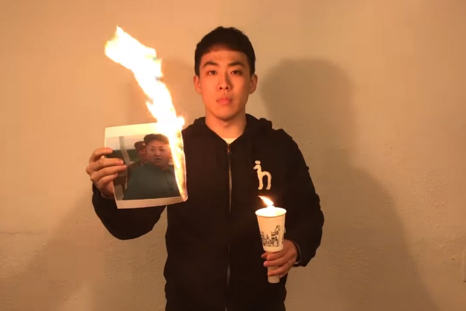 A young South Korean Christian burns