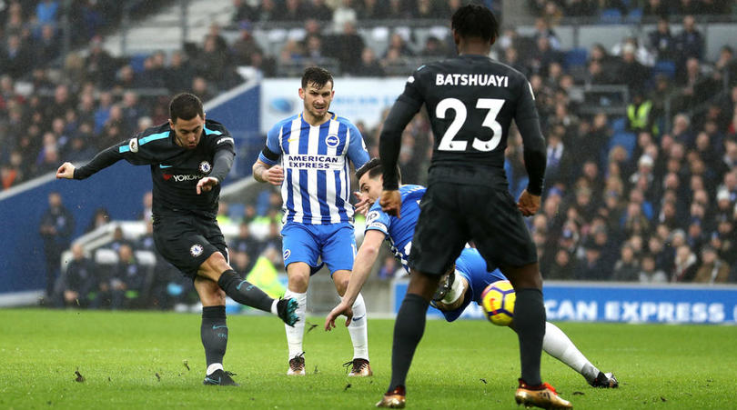 Hazard scores 100th league goal as Chelsea find shooting boots