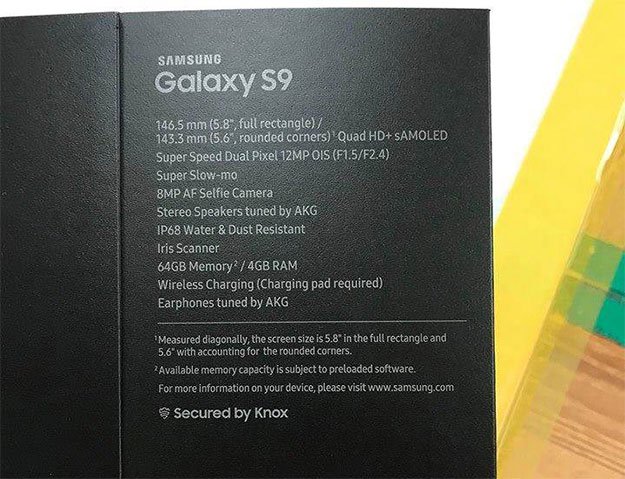 Galaxy S9 Box