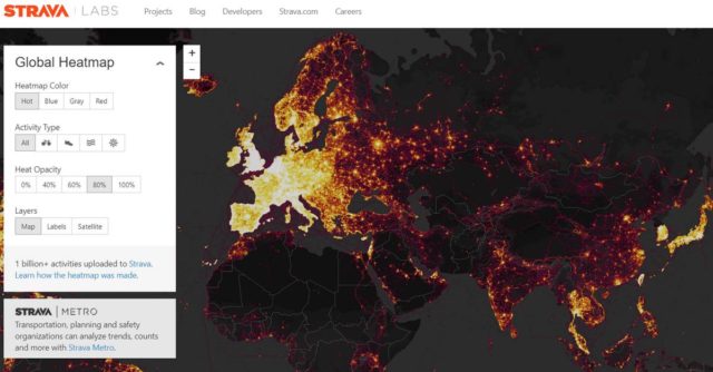 Strava tracking data reveals locations of secret military bases