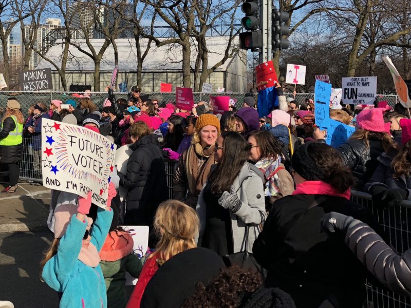 Women around the world march to protest a year of Trump