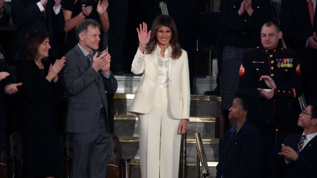 First lady Melania Trump at the State of the Union Address