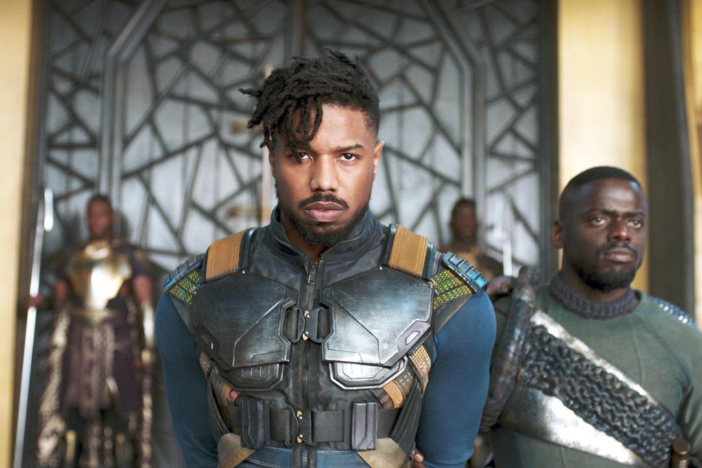 POWER STRUGGLE Black Panther is challenged by Erik Killmonger