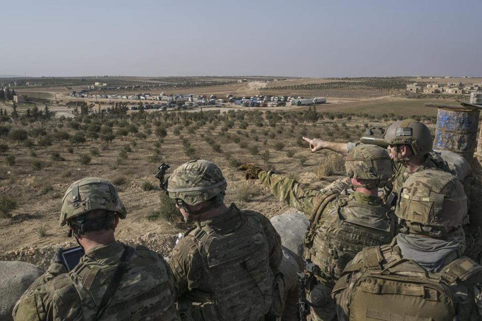 US Special Forces soldiers were stationed at a front-line outpost near Manbij Syria last week