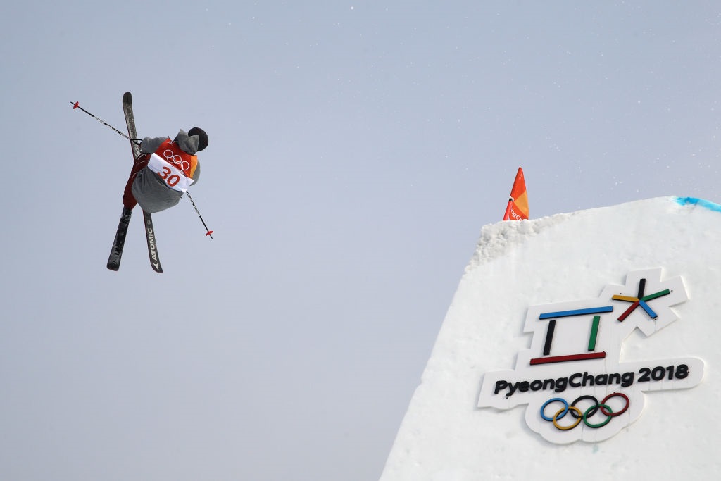 Gus Kenworthy of the United States competes during the Freestyle Skiing Men's Ski Slopestyle Final on day nine of the Pyeong Chang 2018 Winter Olympic Games at Phoenix Snow Park