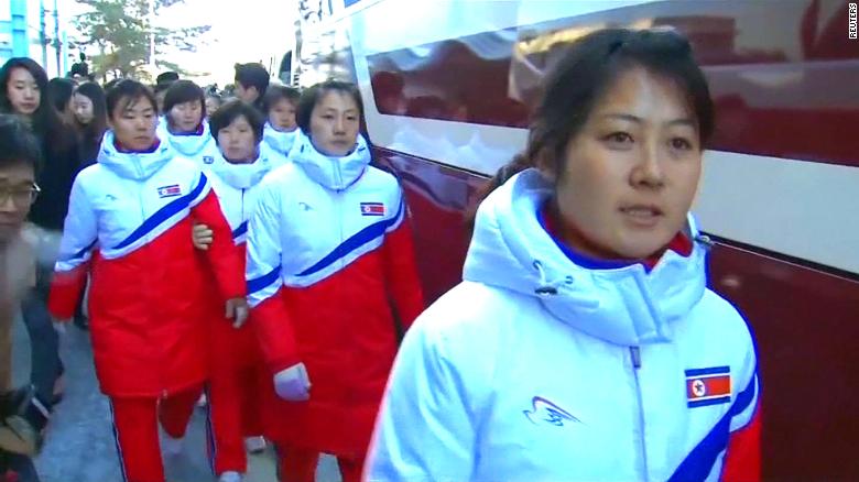 North Korean athletes arrive in South Korea