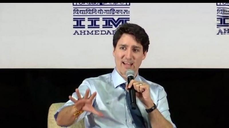 Canadian Prime Minister Justin Trudeau was part of a discussion on'Education and Investment Opportunities with students of IIM-Ahmedabad