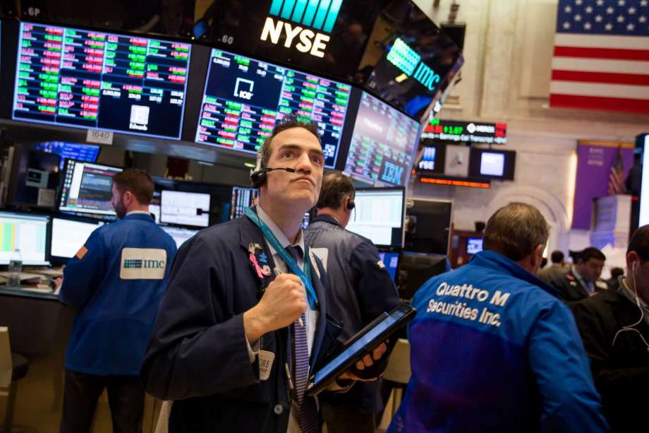 A trader works on the floor of the New York Stock Exchange in New York Feb. 6 2018