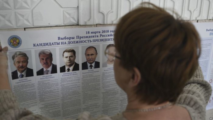 Presidential Vote in Russia Sure to Give Putin 6 More Years