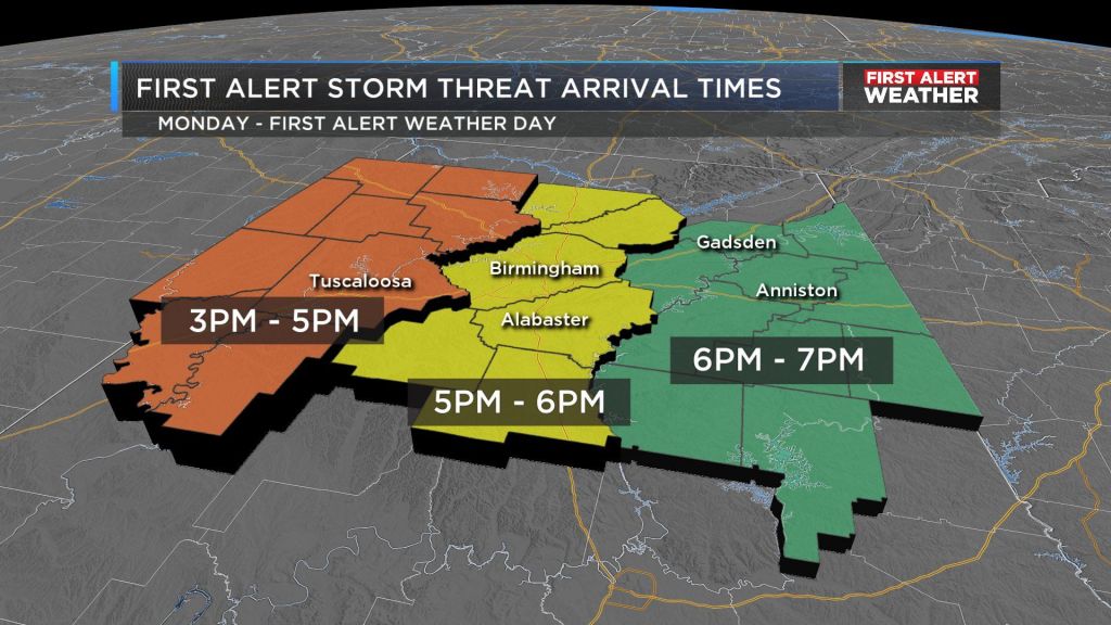 Storms late Monday night, severe weather possible