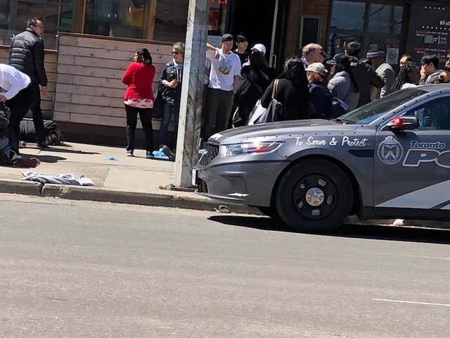 A white van collided with numerous pedestrians in Toronto Canada