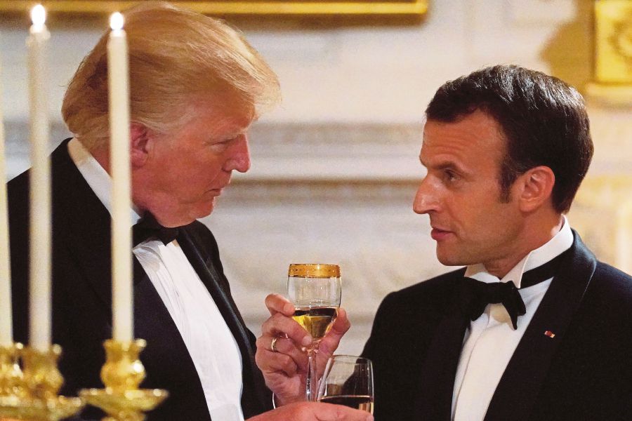 A fine bromance… Trump and Macron