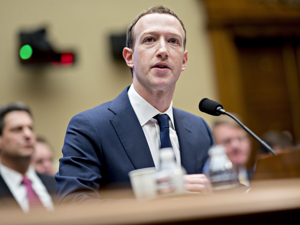 Facebook's Mark Zuckerberg speaks during a House hearing