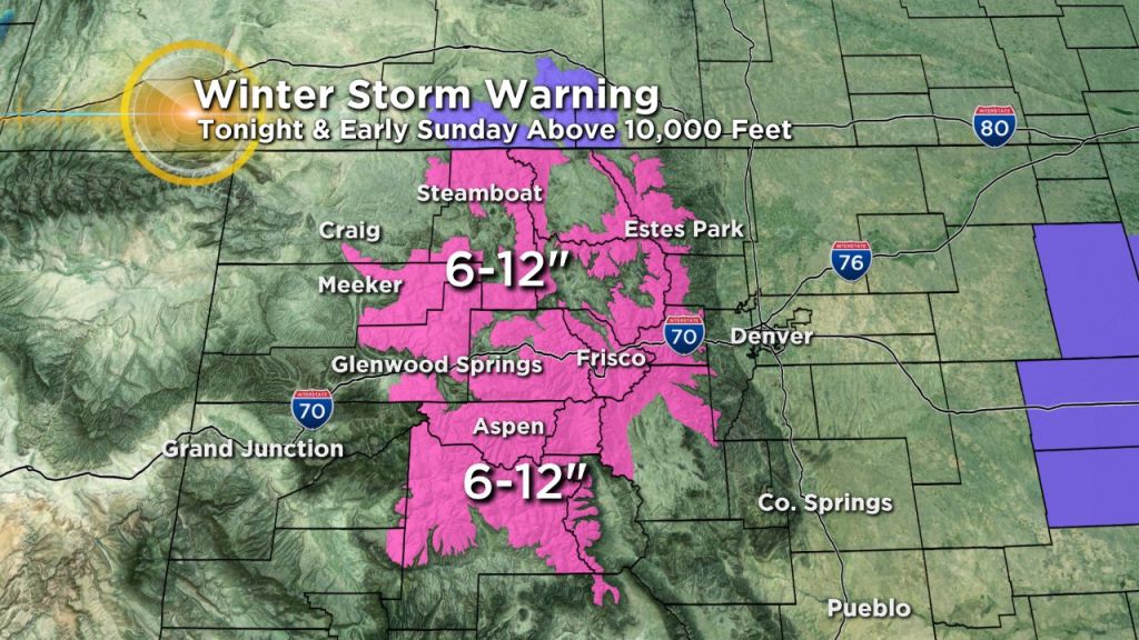 128 Latest Forecast Rain & Snow Return To Colorado By Tonight