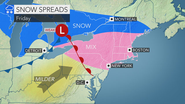 Turning breezy and milder later today with some clearing