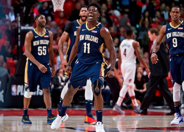 New Orleans guard Jrue Holiday scored a game-high 33 points as the Pelicans defeated the Blazers 111-102 Tuesday night at the Moda Center to take a 2-0 lead in the series