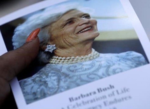 Carriers Bush and Washington honor former First Lady Barbara Bush