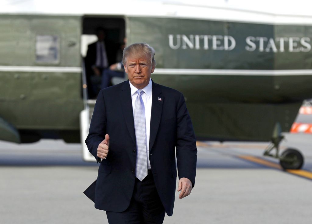 President Donald Trump walks to board Air Force One at Los Angeles International airport in Los AngelesTrump Los Angeles USA- 14 Mar 2018