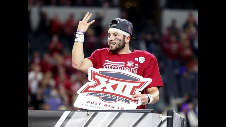 SPORTS Austinite Baker Mayfield recreates Brett Favre's famous NFL draft jorts