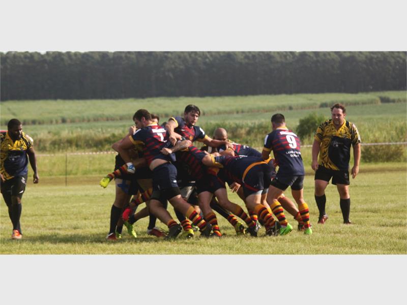 The Land Rover Durban- Hillcrest Villagers Rugby Club's 1st XV going for the try line