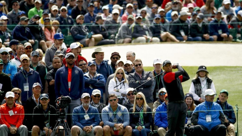 Tiger Woods enjoyed his best round of the Masters in his traditional red shirt on Sunday